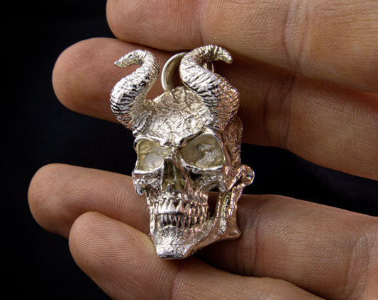 Skull Pendant with Horns